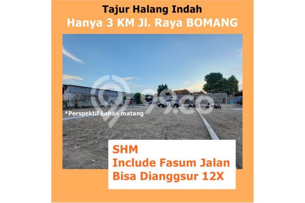 Tanah Kavling 3 Km Jalan Raya BOMANG  Bisa Dianggsur 12x