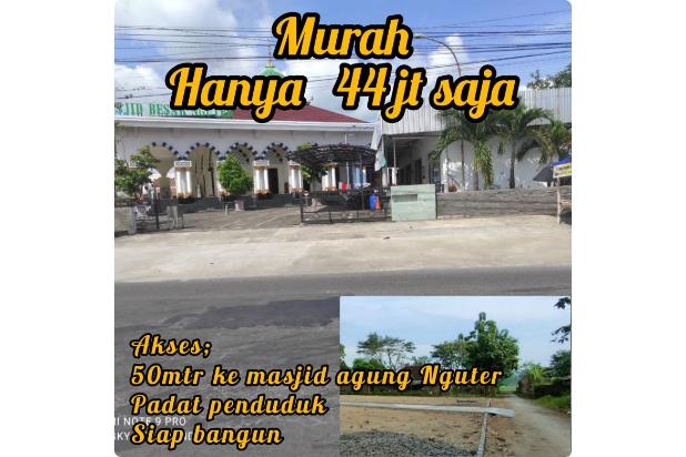 Tanah murah di barat masjid agung Nguter Sukoharjo