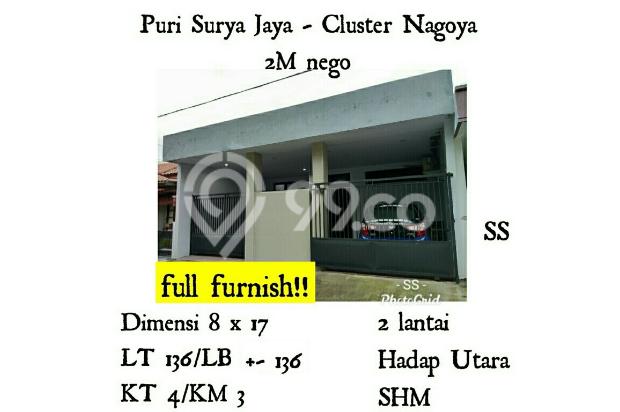 rumah puri surya jaya sidoarjo jayaland full furnish Bu cepat