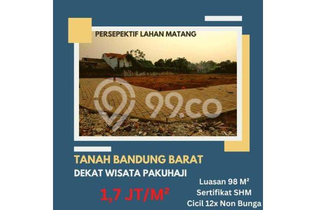 Tanah Murah Bandung Barat Dekat Ikean Kota Baru Parahyangan Cicil 12x Non Bunga
