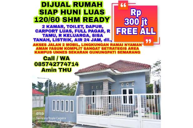 JUAL RUMAH MEWAH SIAP HUNI LUAS TANAH 120 SHM READY, TYPE 60