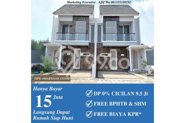 Jual rumah baru siap huni ada kolam renangnya lokasi safira garden sidoarjo