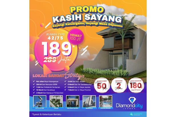 Perumahan Cluster Murah di Sidoarjo 189 Juta, Diamond City