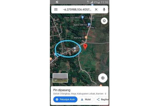 Tanah di Tangerang, Lebak, Maja, Cilangkap, Luas 50,8 HA