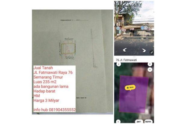 Tanah jl Fatmawati raya 76 Semarang