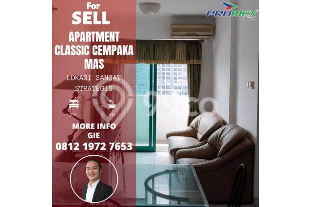 Apartemen Cempaka Mas 2 Kamar Tidur Bagus Furnished Strategis