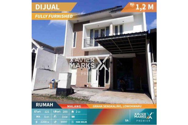 B196 Dijual Rumah Mewah Full Furnish di Graha Sengkaling Lowokwaru