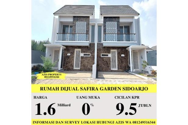 Jual rumah baru siap huni ada kolam renang pribadi lokasi dekat tol sidoarjo (safira garden)