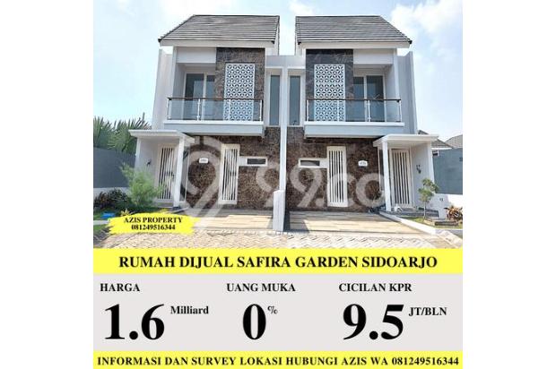Jual rumah baru siap huni ada kolam renang pribadi lokasi dekat tol sidoarjo (safira garden)