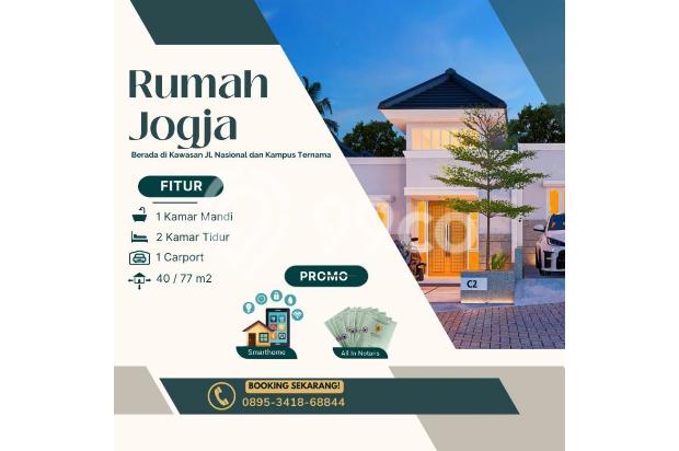 DEKAT PASAR GAMPING! Rumah Sleman Desain Menawan