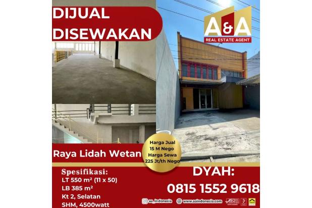 DIJUAL DISEWA RUKO RAYA LIDAH WETAN