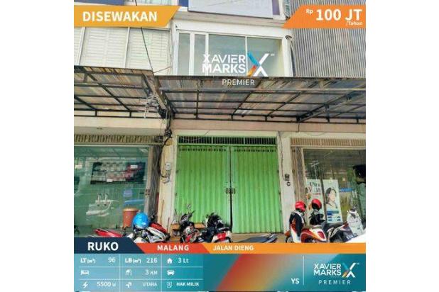 Ruko 3 Lantai Siap Huni di Jalan Dieng Malang Lokasi Poros 