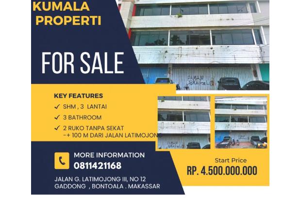 DIJUAL RUKO STRATEGIS DI TENGAH KOTA MAKASSAR