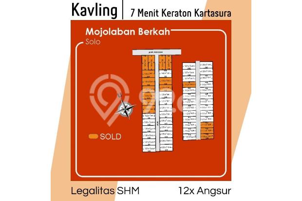 Tanah dijual solo, 12x Angsur, 10 menit keraton Surakarta
