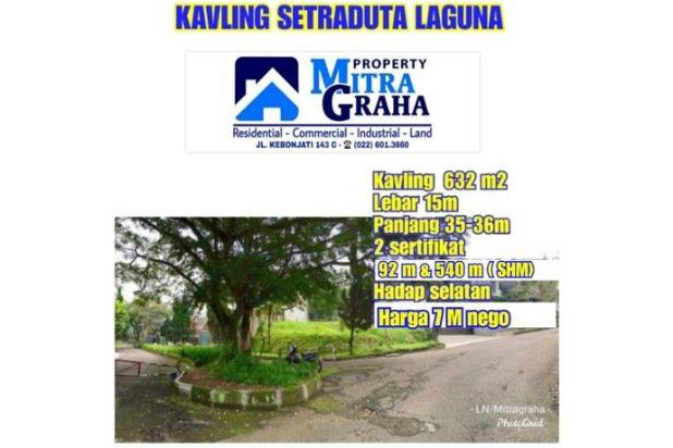 Kavling siap bangun di setraduta bentuk tanah mengantong status SHM dengan luas 632 m²