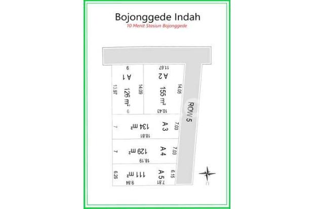 12 Menit Pasar Tradisional Bojonggede. Lahan Murah Shm.