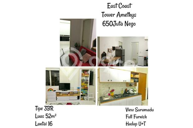apartemen east coast tower amethys view suramadu full furnish