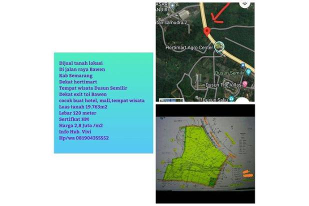 Tanah Jl.Raya Bawen Ambarawa kabupaten Semarang