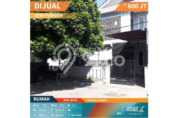 A061 Dijual Rumah Pusat Kota Malang 2 Lantai di Pisang Candi,row Bisa 3 Mobil 