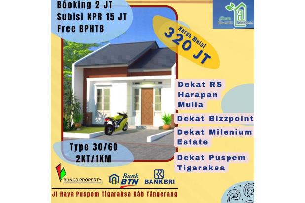 Cluster cantik tanpa Dp dikawasan pemda tigaraksa
