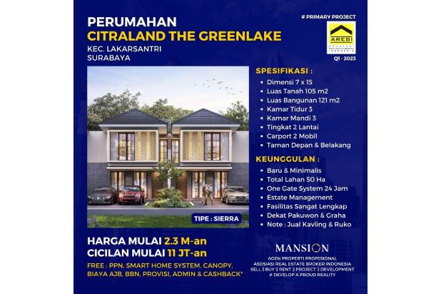 Rumah The GreenLake Sierra Citraland Wiyung Surabaya Barat