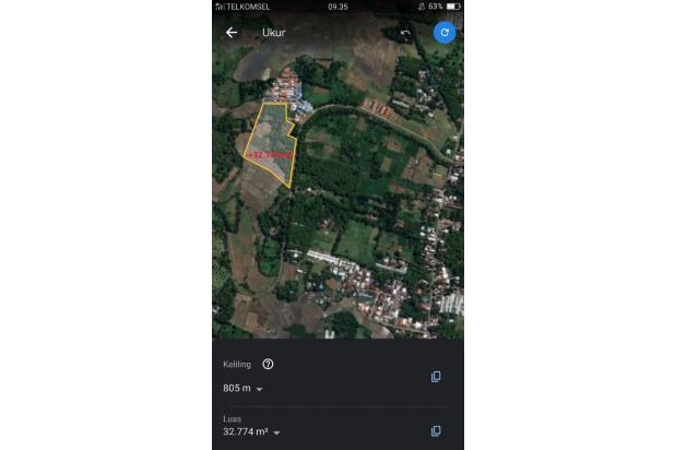 Tanah 32.774 m2 kota Tanralili, Lekopancing Maros.