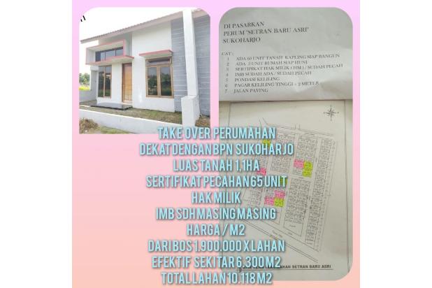 Di jual take over perumahan dekat kantor bpn sukoharjo