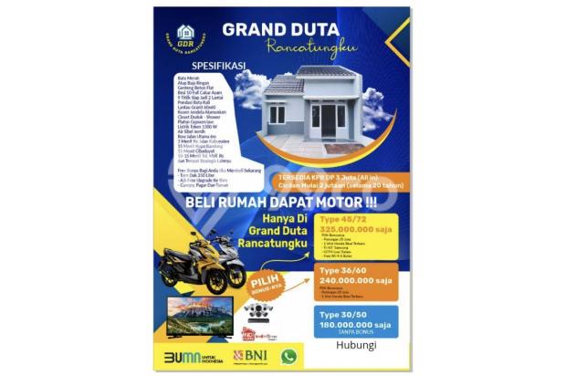 BELI RUMAH BONUS MOTOR, HUNIAN MINIMALIS MODERN HARGA IRIT