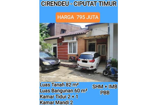 JUAL CEPAT RUMAH MANIS MINIMALIS PERUMAHAN CIRENDEU CIPUTAT