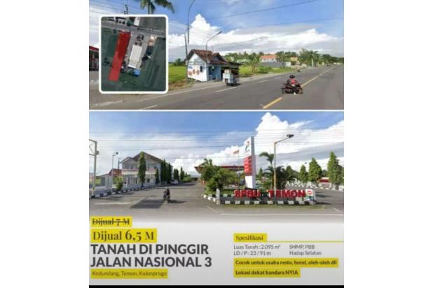 Tanah di Pinggir Jalan Nasional 3, Temon  KP