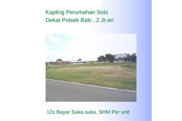 Dijual Tanah Solo Murah di Baki