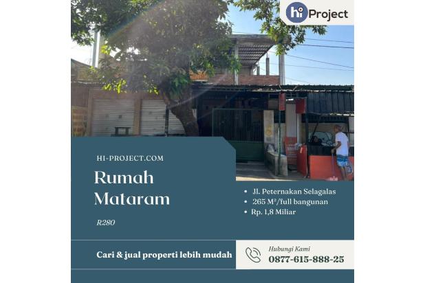 Rumah Mataram plus toko pinggir jalan di Selagalas R280