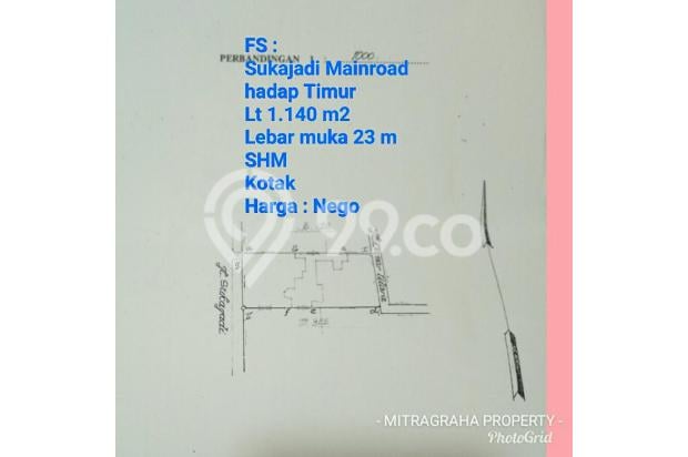 mainroad !!! lokasi PRIME di sukajadi , mainroad