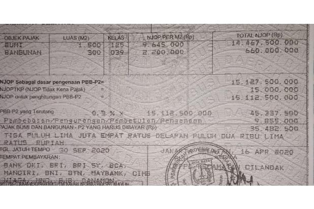 Tanah Diatas NJOP sedikit Di Lebak Bulus Jkt Selatan.