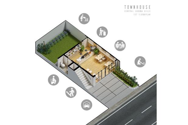 TOWNHOUSE | 2 Beds 2 Baths | Hadap Tenggara