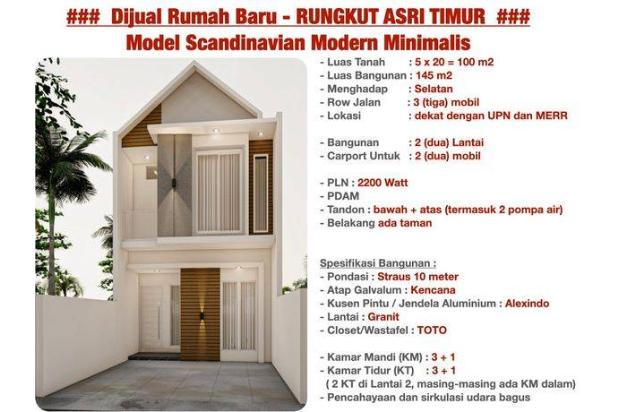 Rumah Baru Rungkut Asri Timur Baguss Siap Huni 