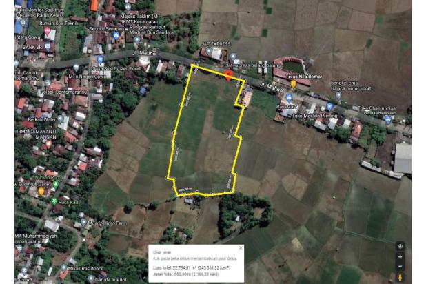 Tanah sawah -+2 Ha poros Jl. Malino Bontomarannu.