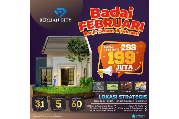 erumahan Modern di Sidoarjo 199 Juta, Berlian City Juanda