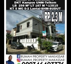 Rumah Jl Pendidikan II
Dkt UNM-Telkom
LB 256 LT 167 KT 5 WC5