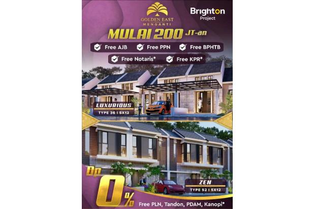 Promo Dp 0% Golden east menganti 200jt lokasi strategis