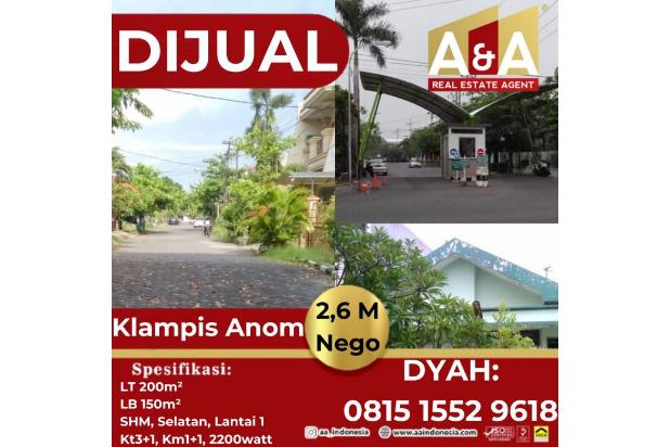 DIJUAL RUMAH KLAMPIS ANOM
