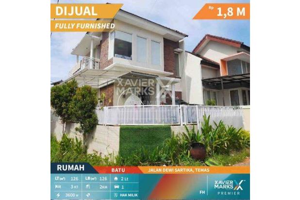 Villa Furnished Cantik Ada Kolam Renang Tengah Kota Batu