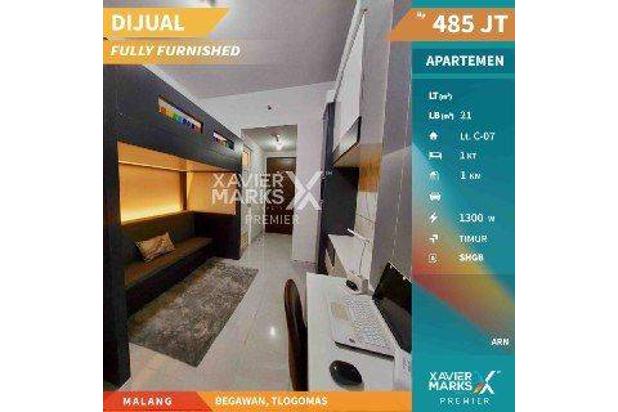 B091 Dijual Murah Apartemen Begawan Malang Tipe Studio Full Furnished 