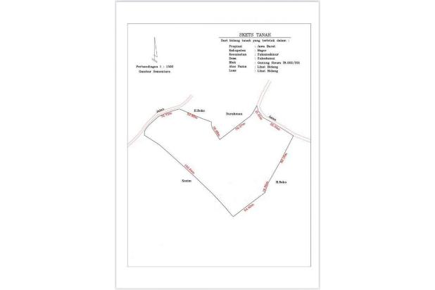 Tanah Dijual Di Jonggol  Kp.Gn.Sieum  Bogor