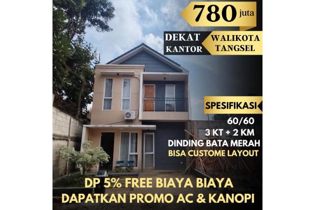 Rumah 2 Lantai Dekat Kantor Walikota Tangsel Promo Terbatas