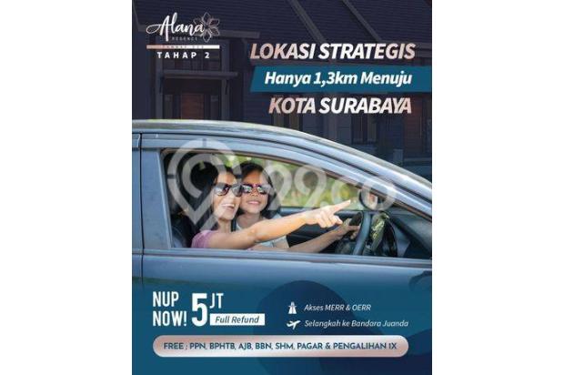 Alana Tambak Oso, Type 52 90, 2 Lantai, Dekat Oerr, Merr, Bandara