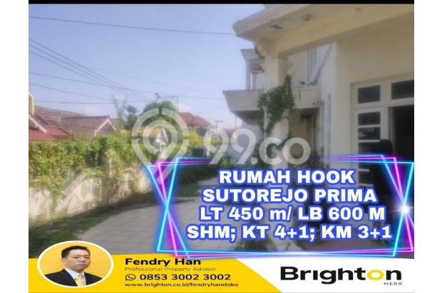 RUMAH SUTOREJO PRIMA HOOK DAN LUAS ROW JALAN 3 MOBIL