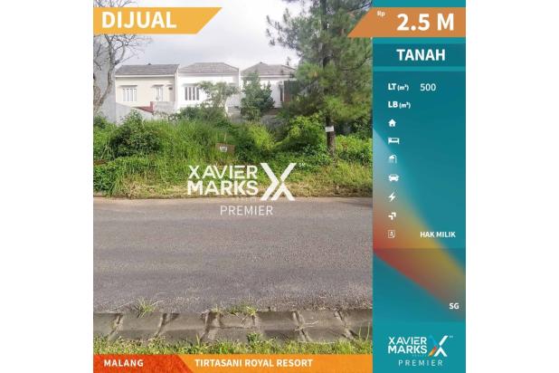Tanah Jalan Kembar Perumahan Tirtasani Royal Resort Karangploso Malang