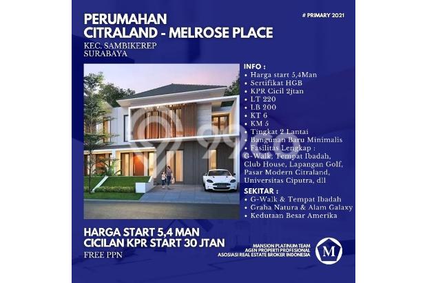Rumah baru citraland cluster melrose place surabaya mewah deka