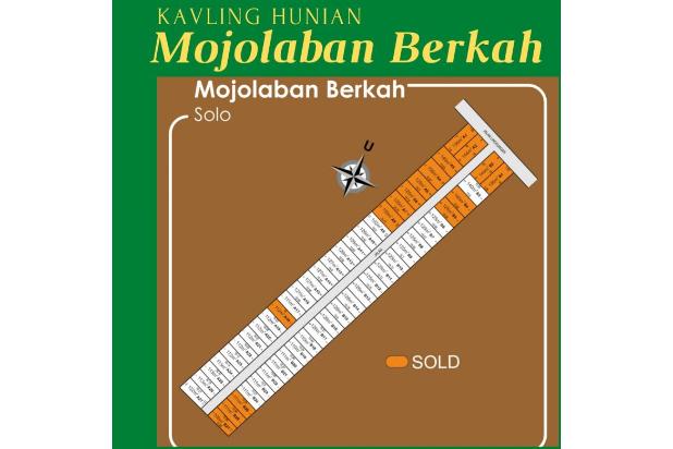 Tanah Solo Murah Kaplingan di Mojolaban , SHM
